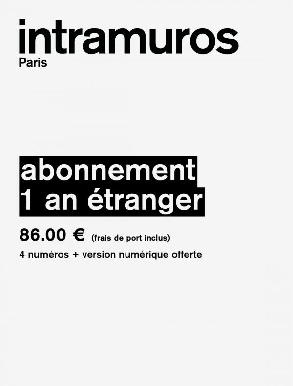 Abonnement 1 an étranger